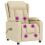 VidaXL vidaXL Massagesessel Elektrisch Creme Stoff 8