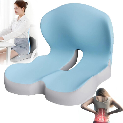 L-Shaped Memory Foam Seat Cushion with Lumbar Support