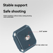 Foldable L-Bracket QR Plate with Dovetail Base for Vertical/Horizontal Shooting, Tripod/DSLR Cameras