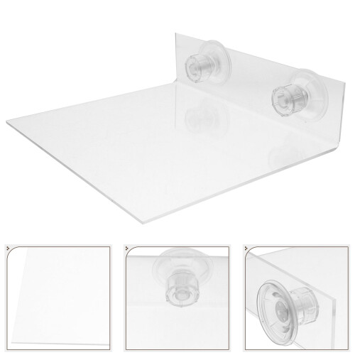 Acrylic Bird Perch Stand with Suction Cup for Parrot Cage