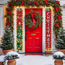 AuroraX Christmas Banner with Warm White LED Lights 12x71