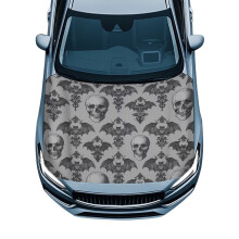 Bat Skull Car Hood Cover Stretch Polyester 1 Piece