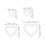 White Foam Heart Wreath Form Lightweight 20-Pack 2