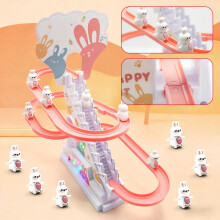 Bunny Auto Stair-Climbing Track Toy White 10.63x9.65x5.51 in