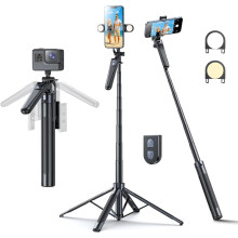 Selfie Stick Tripod Aluminum 71 inch 360 Rotation