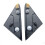 20X Front Left & Right Side Mirror Triangle Garnish Cover Panel Triangle Plate Corner for  Vios 2014-2021 4