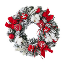 Artificial Christmas Wreath Frosted Pine Branches