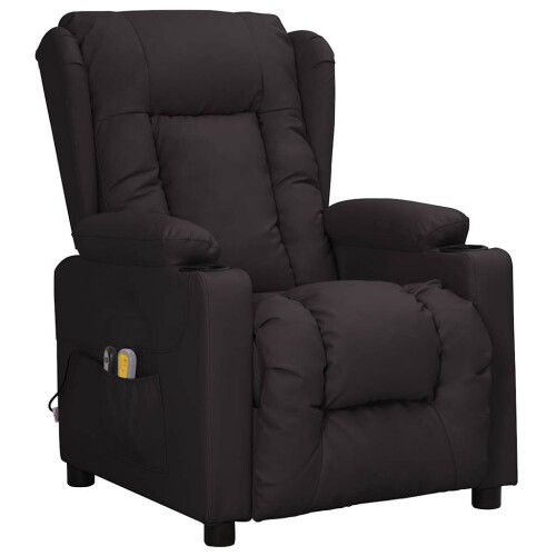 VidaXL vidaXL Massagesessel Elektrisch Schwarz Kunstleder 1