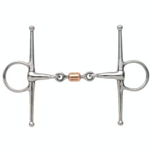 (5.5in, Silver) Shires Copper Peanut Horse Full Cheek Snaffle Bit