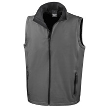 (3XL, Charcoal Grey/Black) Result Mens Printable Softshell Body Warmer
