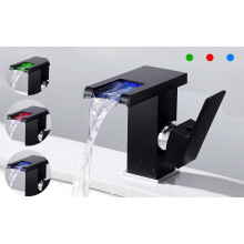 Waterfall LED Faucet Chrome Bathroom Kitchen Sink