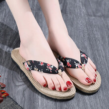 Willtoo Women's Slippers Anti-Slip Retro Sandals Black US