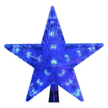 LED Lighted Star Tree Topper Golden Glitter 8.7 Inch 20