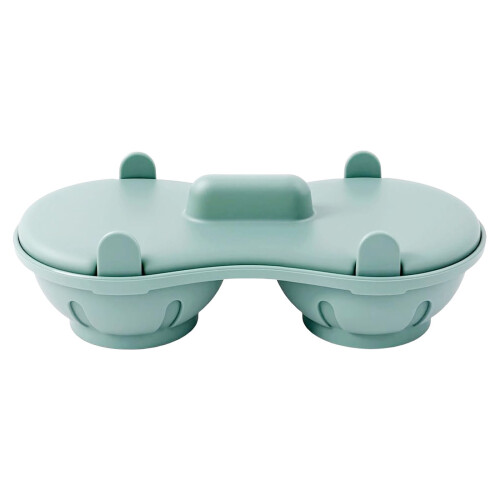 Microwave Egg Steamer and Poacher for 2 Eggs Green