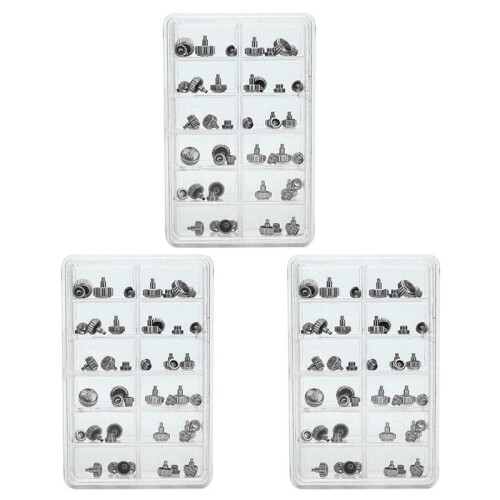144PCS Watch Crowns Watch Waterproof Replacement Assorted Repair Tools with Box