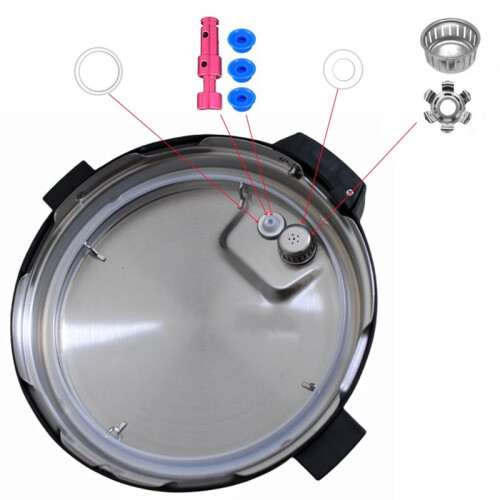 Replacement Parts for Instant Pot Pro/Pro , Duo Evo  6 QT, Steam Release Handle, Sealing Ring, Float Valve 1