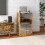 Homcom HOMCOM 4-Tier Hi-Fi Stand with Adjustable Shelves, Rustic Brown 1