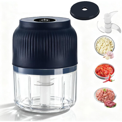 Electric Garlic Chopper Portable USB Rechargeable Mincer