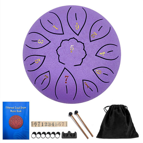 Hand Pan Steel Drum C Major 11-Note 6 Inch