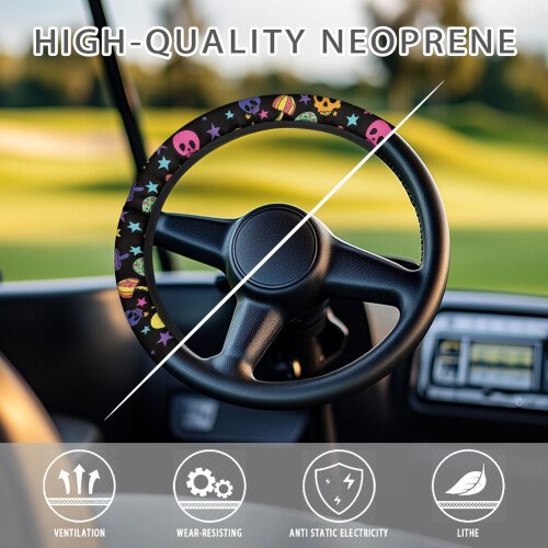 Skull Star Golf Cart Steering Wheel Cover Universal Machine 2