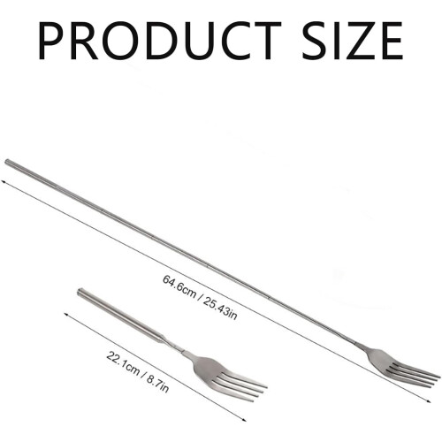 Telescoping Fork Spoon Stainless Steel 8.7-25 inch 1