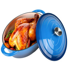 Enameled Dutch Oven Pot 4.5 QT Cast Iron with Lid