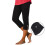 Women's Black Capri Leggings with Decorative Buttons, 4