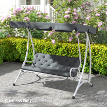 Outdoor Bench Cushion Tufted 3-Seater for Patio Sofa