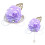 Purple Artificial Rose Wrist Corsage with Pearl 1