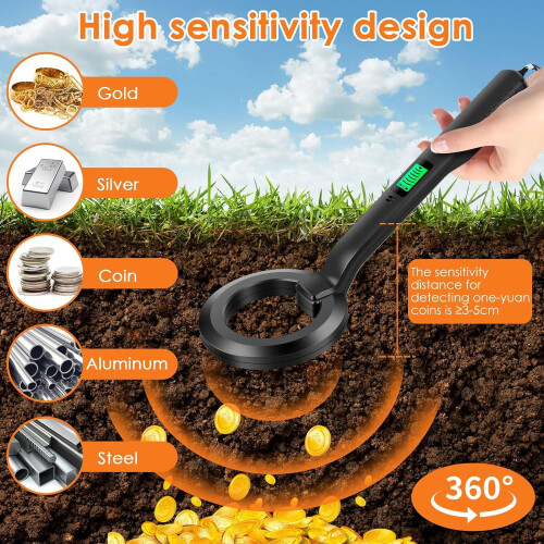 Metal Detector Portable IP54 Waterproof with 1