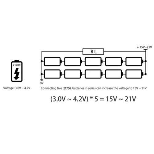 6 Pcs Suitable for  DCB200 20V10 Core 21700 Electric Core Power Tool Plastic Shell Protection Board 2