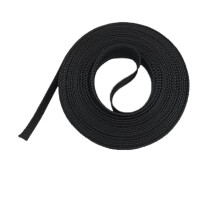 Black Insulated PET Cable Sleeve 5 Meters