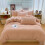 Bedding Set Minimalist Striped 4-Piece Orange 1