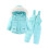 Toddler Hooded Down Snowsuit Set with Zipper 2