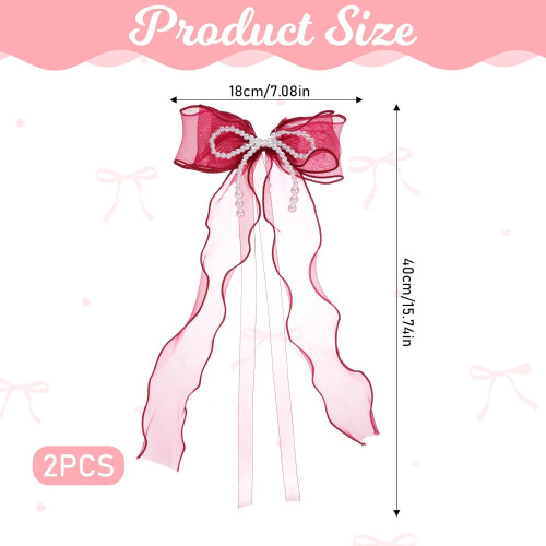 Curtain Tiebacks Bowknot with Pearls 2 Pcs 1