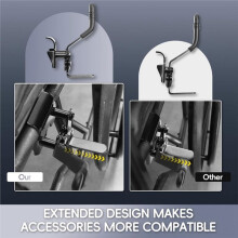 Wheelchair Brakes, Extended Arm Brake Replacement for 7/8 Inch Tubing Side Mount Bolt- Brake Assembly for Manual