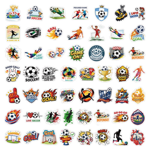 Soccer Stickers Vinyl DIY Decals 50 Pieces 1