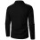 Men's Long Sleeve Polo Shirt Quarter-Zip Solid Ribbed Edge 6