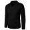 Men's Long Sleeve Polo Shirt Quarter-Zip Solid Ribbed Edge 4