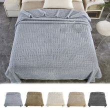 Waffle Weave Fleece Throw Blanket 50x60 inches