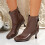 Women's Shiny Patent Leather Ankle Boots Coffee High Heel 2