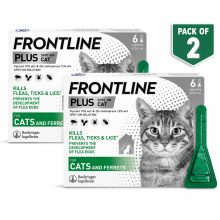 FRONTLINE Plus Flea Treatment for Cats- 6P(2 Pack)