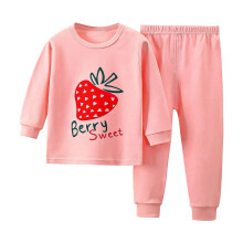 Cotton Pajama Set for Toddlers Long Sleeve 2-Piece Pink