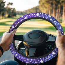 Star Moon Galaxy Golf Cart Steering Wheel Cover Stretchable