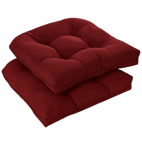 Garden Cushions Extra Thick Square 2 Pack 19x19 Inches Dark