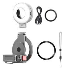 Magnetisk Adapter med Fyllningsljus för Pocket 3 Teleprompter Mount Base Camera Live Streaming Bracket Expansion Frame