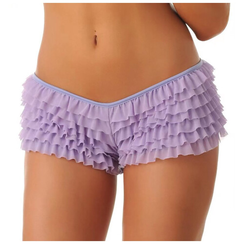 Women's Ruffle Shorts with Elastic Waist