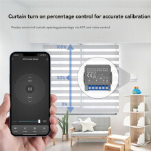 Módulo de Interruptor de Cortina Inteligente Tuya WiFi de 2 Piezas con Control Remoto RF433 para Persianas Enrollables, Compatible con Alexa Home y