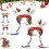 Christmas Antler Hat Knitted Beret 1 Pack 1