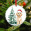 Crystal Glass Christmas Ornament Dog with Tree 4